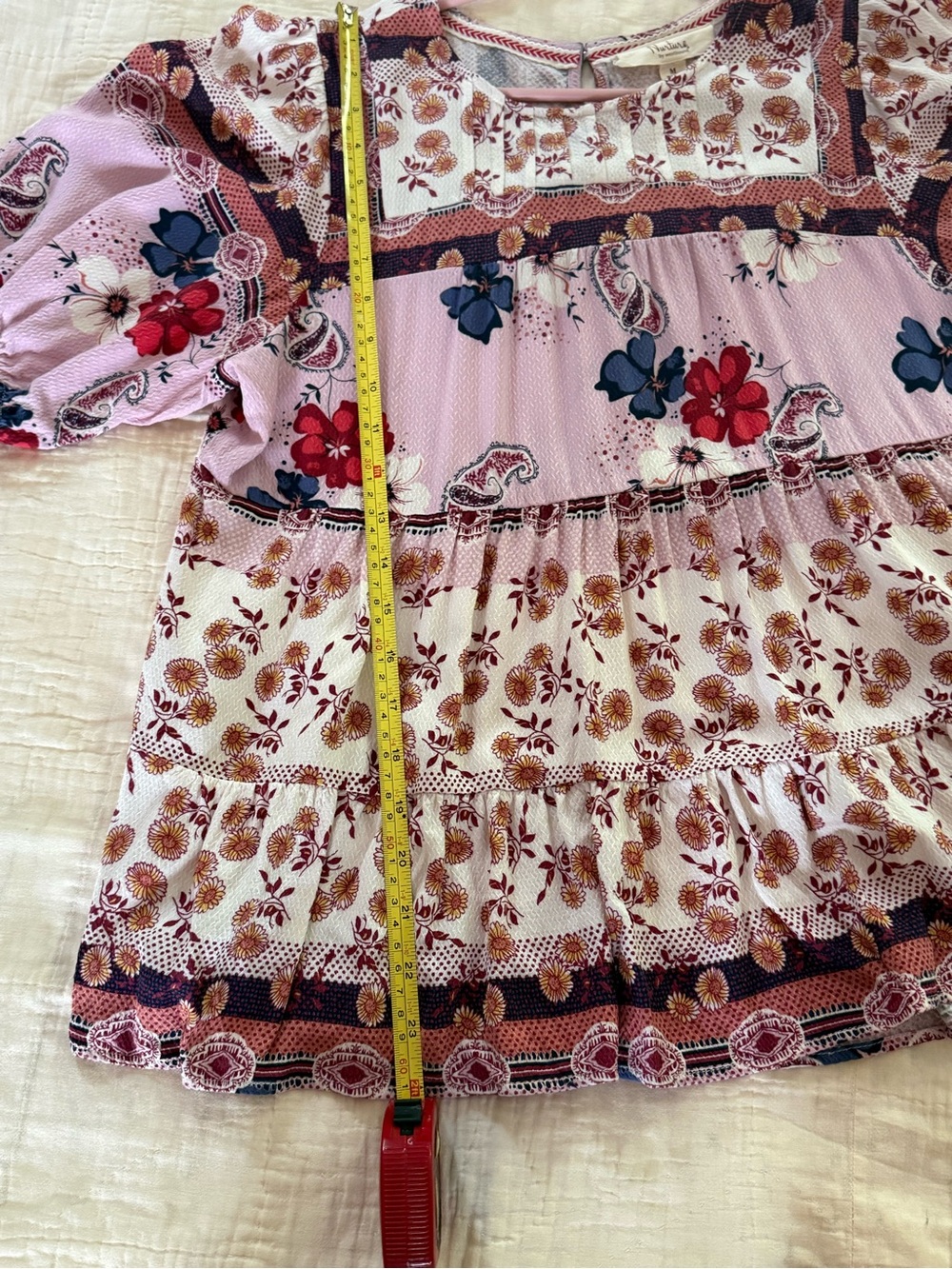 Nurture by Lamaze Pink Floral Patchwork Tunic Top - Picture 5 of 5
